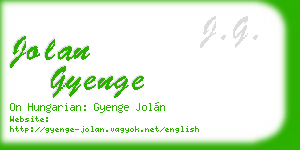 jolan gyenge business card